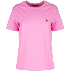 PS By Paul Smith, Roze Zebra Logo T-shirt Roze, Dames, Maat:XL