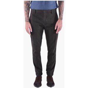 Dondup, Bruine broek met normale pasvorm Bruin, Heren, Maat:W34