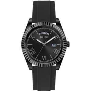 Guess, Accessoires, Heren, Zwart, ONE Size, Connoisseur Siliconen Horloge