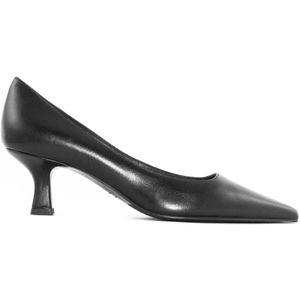 Roberto Festa, Schoenen, Dames, Zwart, 38 1/2 EU, Leer, Zwarte Leren Pumps met Puntige Neus