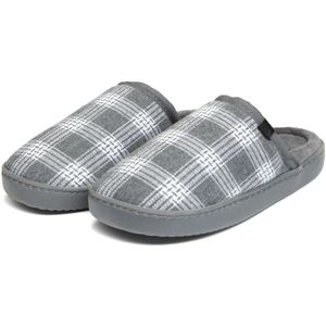 Aspact, Schoenen, Heren, Grijs, 42 EU, Check Grey Pantoffels - Trendy Design