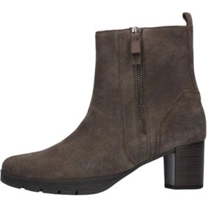 Gabor, Schoenen, Dames, Bruin, 42 1/2 EU, Suède, Elegante Taupe Suède Enkellaarzen