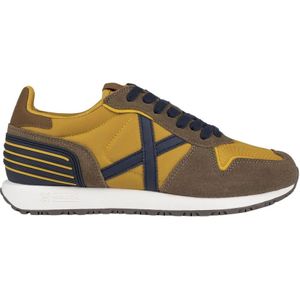 Munich, Schoenen, Heren, Geel, 46 EU, Leer, Massana Club Retro Running Sneaker