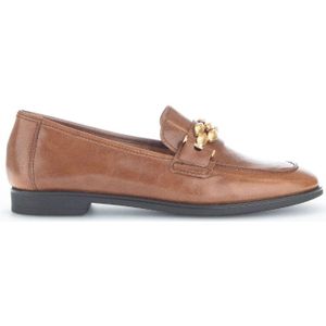 Gabor, Schoenen, Dames, Bruin, 38 1/2 EU, Cognac Leren Mocassins