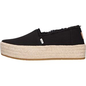 Toms, Schoenen, Dames, Zwart, 41 EU, Jute, Zwarte Espadrilles Valencia Zomerstijl