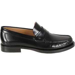 Salvatore Ferragamo, Schoenen, Heren, Zwart, 38 1/2 EU, Leer, Zwarte platte schoenen - Fillmore Loafers