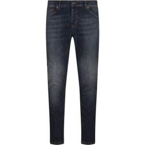 Dondup, Jeans, Heren, Blauw, W33, Katoen, Slim Fit Blauwe Jeans