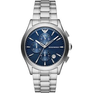Emporio Armani, Ar 11528 - Multifunctioneel horloge voor mannen Blauw, Heren, Maat:ONE Size