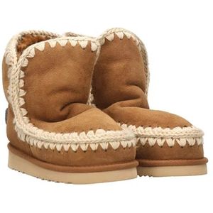 Mou, Schoenen, Dames, Bruin, 38 EU, Suède, Handgemaakte Suède Dameslaars - Eskimo 18 Glitter Cognac