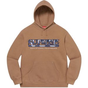 Supreme, Sweatshirts & Hoodies, Heren, Bruin, S, Katoen, Bruine Logo Hoodie Limited Edition