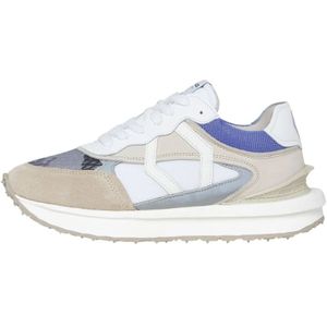 Mikakus Barcelona, Schoenen, Heren, Blauw, 45 EU, Blauwe Accent Mesh Sneakers