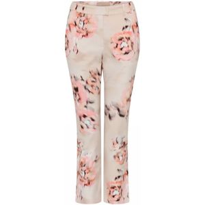 Gustav, Flare Leg Broek met Abstracte Bloemen Veelkleurig, Dames, Maat:XL