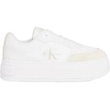 Calvin Klein Jeans, Schoenen, Dames, Wit, 37 EU, Katoen, Bright White-Creamy White Sneakers