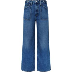Pepe Jeans, Jeans, Dames, Blauw, W27, Katoen, Wide Jeans