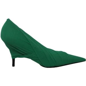 Balenciaga, Schoenen, Dames, Groen, 36 EU, Nylon, Nylon heels
