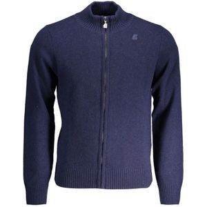 K-Way, Truien, Heren, Blauw, 2Xl, Blauwe Polyamide Cardigan met Rits