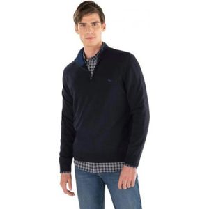 Harmont & Blaine, Sweatshirts & Hoodies, Heren, Blauw, L, Wol, Sweater met rits