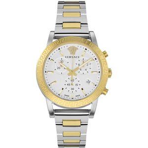 Versace, Sport Tech Chronograaf Horloge Geel, Dames, Maat:ONE Size