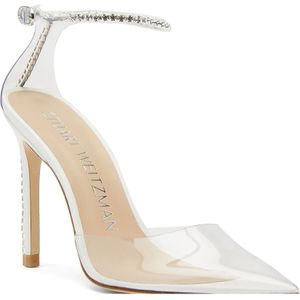 Stuart Weitzman, Glam 100 Strap Pump Sandalen Wit, Dames, Maat:39 1/2 EU