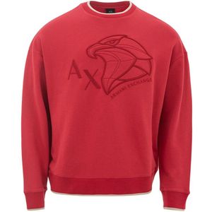 Armani Exchange, Sweatshirts & Hoodies, Heren, Rood, M, Katoen, Sweatshirts