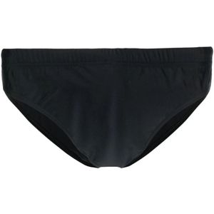 Moschino, Badkleding, Heren, Zwart, S, Zwarte logo-print zwembroek