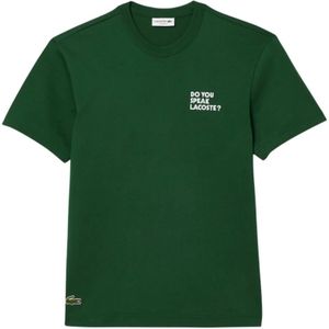Lacoste, Tops, Heren, Groen, M, Klassiek T-shirt voor mannen