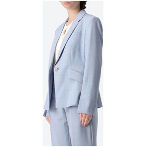 Hugo Boss, Jassen, Dames, Blauw, M, Wol, Klassieke Wollen Blazer