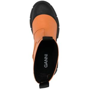 Ganni, Schoenen, Dames, Oranje, 41 EU, Chelsea-laarzen