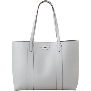 Mulberry, Tassen, Dames, Grijs, ONE Size, Leer, Grijze Tote Tas