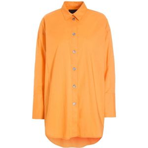 Bitte Kai Rand, Blouses & Shirts, Dames, Oranje, L, Katoen, Core Cotton Oversized Shirt Sunset Orange