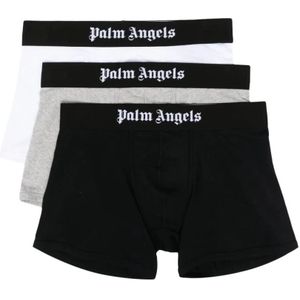 Palm Angels, Heren Boxer Set Zwart Grijs Wit Veelkleurig, Heren, Maat:S