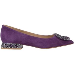 Alma EN Pena, Schoenen, Dames, Paars, 37 EU, Leer, Schitterende Ballerina Flats