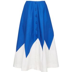 La DoubleJ, Holiday Skirt Blauw, Dames, Maat:XL