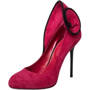 Sergio Rossi Pre-owned, Pre-owned, Dames, Roze, 37 EU, Suède, Pre-owned Suede heels