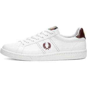 Fred Perry, Schoenen, Heren, Wit, 43 EU, Leer, Leren Tab Witte Tennisschoenen