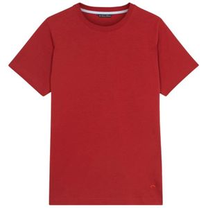 Brooks Brothers, Tops, Heren, Rood, 2Xl, Katoen, Rode Katoenen Crewneck T-shirt