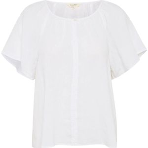 Part Two, Vrouwelijke Linnen Blouse Bright White Wit, Dames, Maat:XS