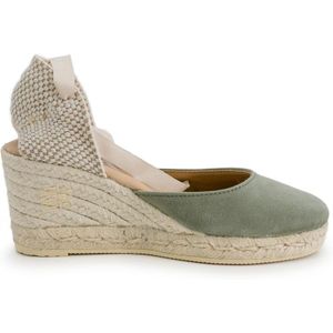 Manebí, Schoenen, Dames, Groen, 37 EU, Suède, Wedges