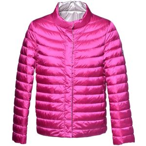 Baldinini, Reversible down jacket in fuchsia nylon Roze, Dames, Maat:L