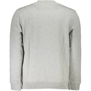 Napapijri, Sweatshirts & Hoodies, Heren, Grijs, S, Katoen, Grijze Katoenen Trui