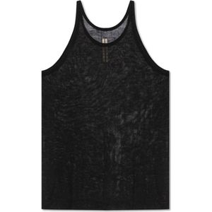 Rick Owens, Wollen mouwloos T-shirt Zwart, Heren, Maat:ONE Size