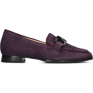 Hassia, Schoenen, Dames, Paars, 37 1/2 EU, Suède, Paarse Suède Loafers met Decoratie