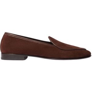 Scarosso, Schoenen, Heren, Bruin, 46 EU, Suède, Klassieke Bruine Suède Loafer