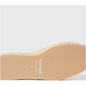 Scarosso, Schoenen, Dames, Wit, 36 EU, Suède, Lola Espadrilles - Handgemaakt Blauw Suède