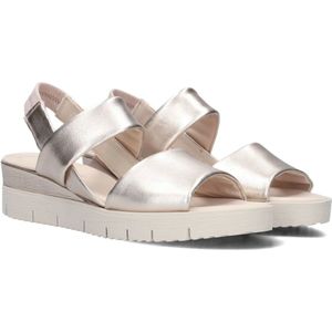 Gabor, Schoenen, Dames, Roze, 37 1/2 EU, Leer, Roségouden Sandalen met Elastische Enkelband