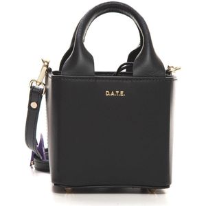 D.a.t.e., Mini Bag met Trekkoordsluiting Zwart, Dames, Maat:ONE Size