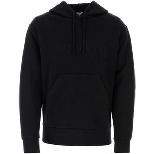 JW Anderson, Sweatshirts & Hoodies, Heren, Zwart, XL, Katoen, Zwarte katoenen sweatshirt
