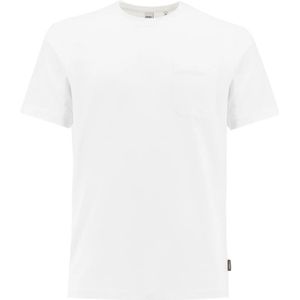 Aspesi, Tops, Heren, Wit, L, Katoen, Slim Fit Crew Neck T-Shirt met Borstzak