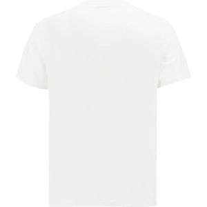 Aspesi, Tops, Heren, Wit, L, Katoen, Slim Fit Crew Neck T-Shirt met Borstzak