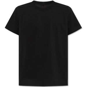 Rick Owens, Katoenen T-shirt Zwart, Heren, Maat:L